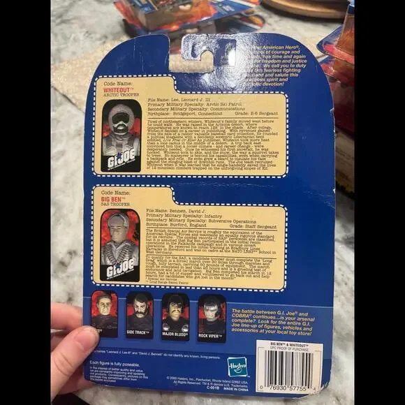 2000 HASBRO GI Joe BIG BEN And WHITEOUT Action Figures Factory Sealed in Box - Picture 9 of 9